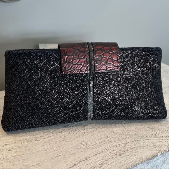 VBH Vernon Bruce Hoeksema "POCHE" STINGRAY CROCODILE CLUTCH PURSE *280/300*